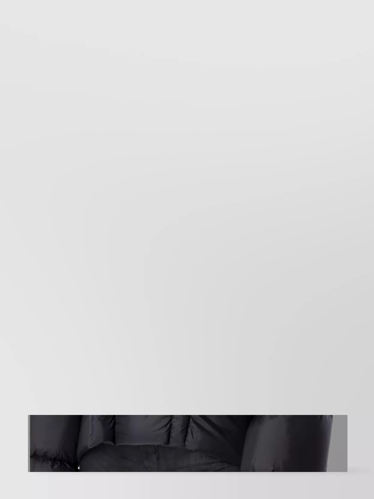Rick Owens Puffer Jacket With High Collar And Long Sleeves