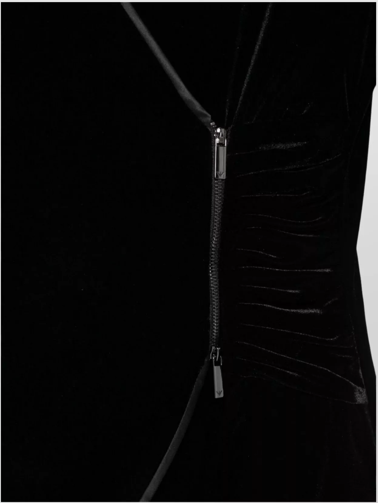 Emporio Armani Asymmetric Velvet Long Sleeve Blazer