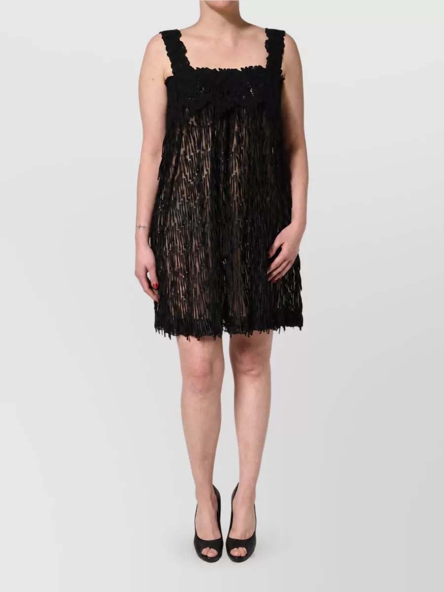 Dolce&Gabbana fringed sleeveless mini dress