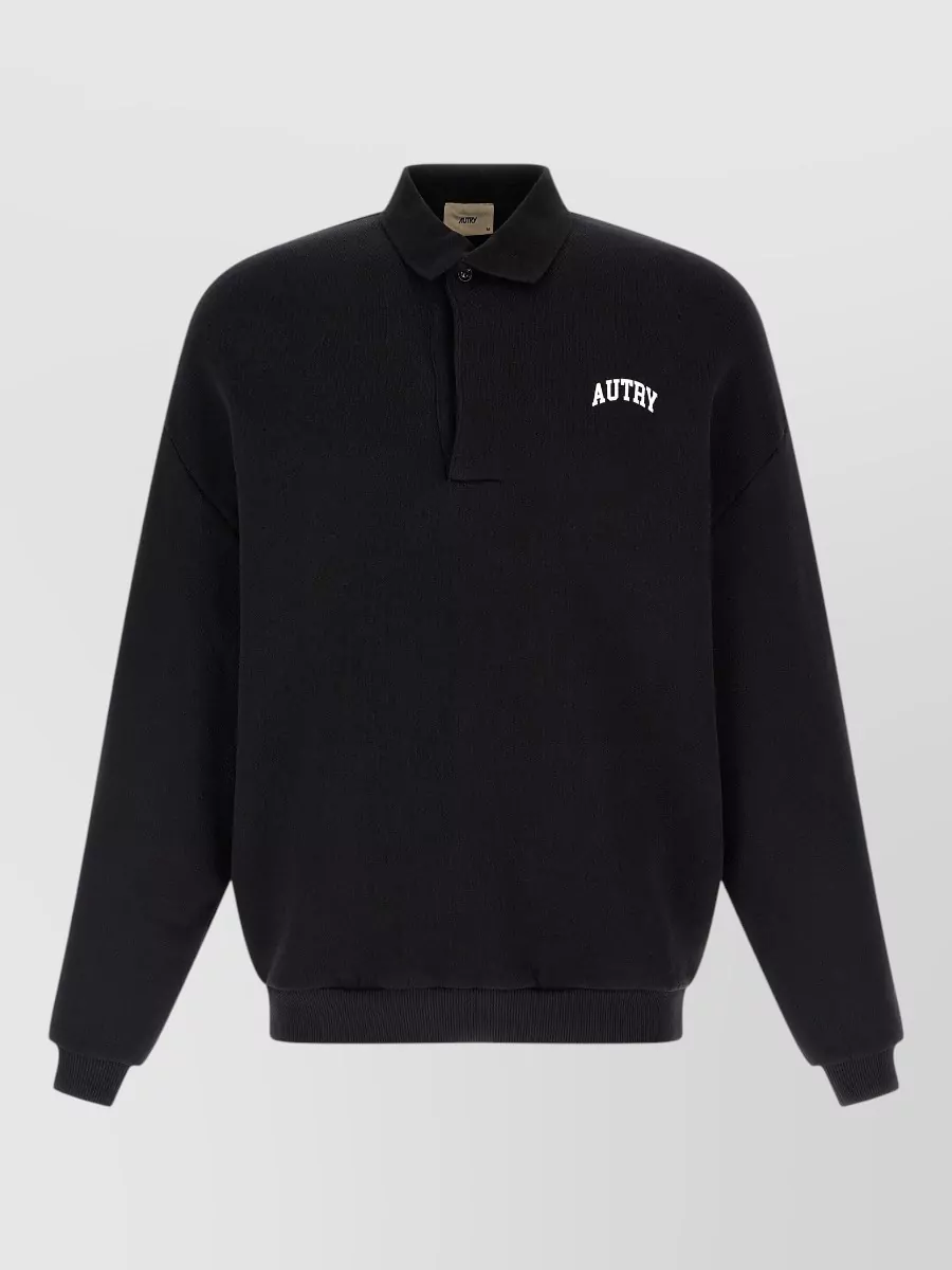 Autry cotton long-sleeve polo shirt