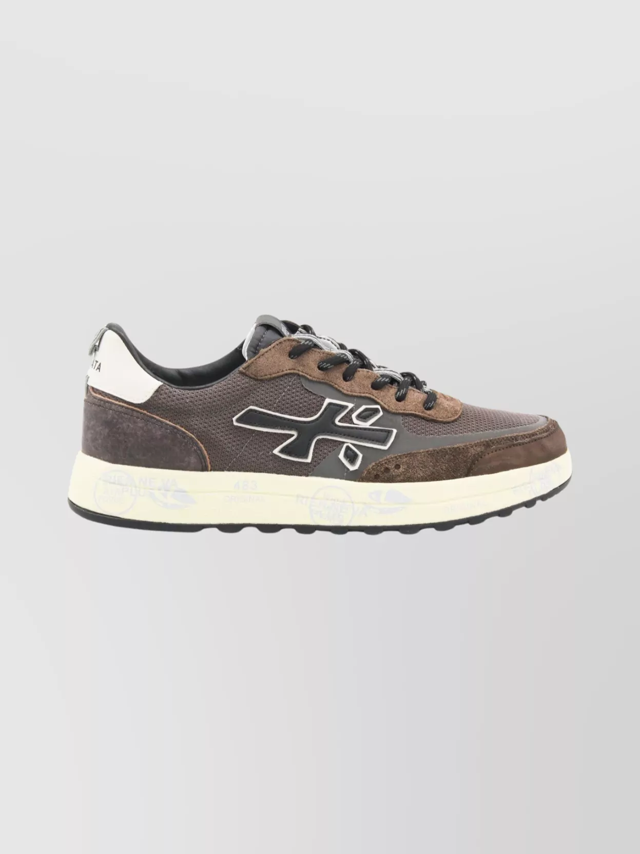 Premiata Casual Low Top Sneakers With Contrast Sole