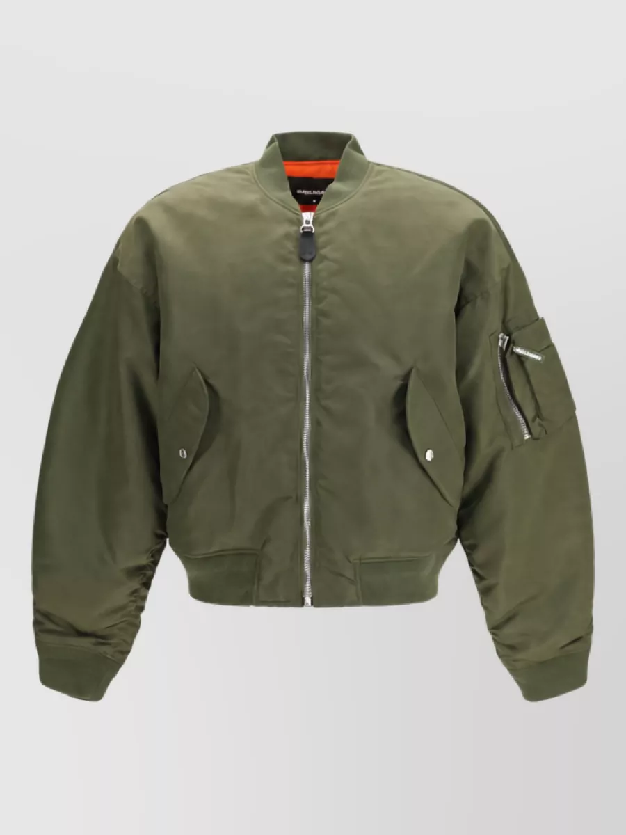 Dsquared2 bicolor nylon padded bomber jacket