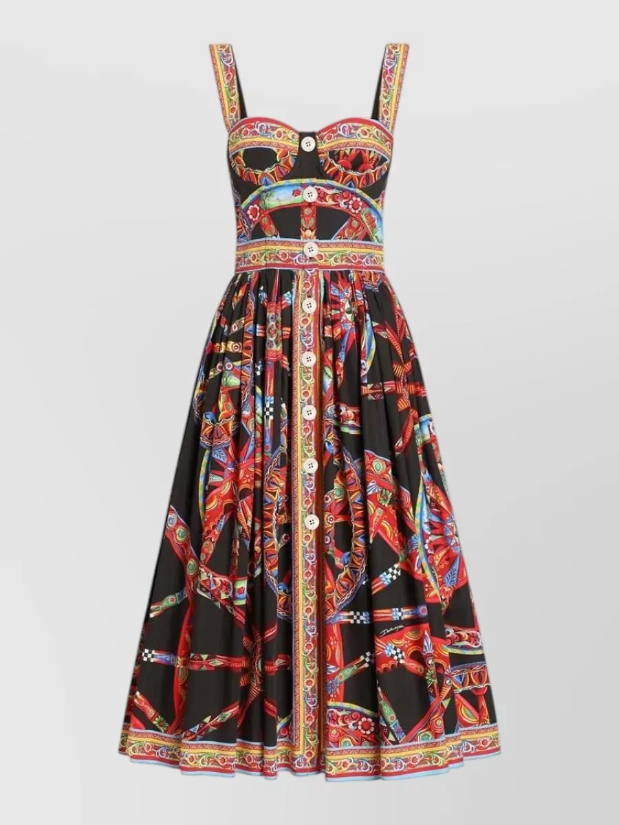 Dolce&Gabbana cotton carretto print midi dress