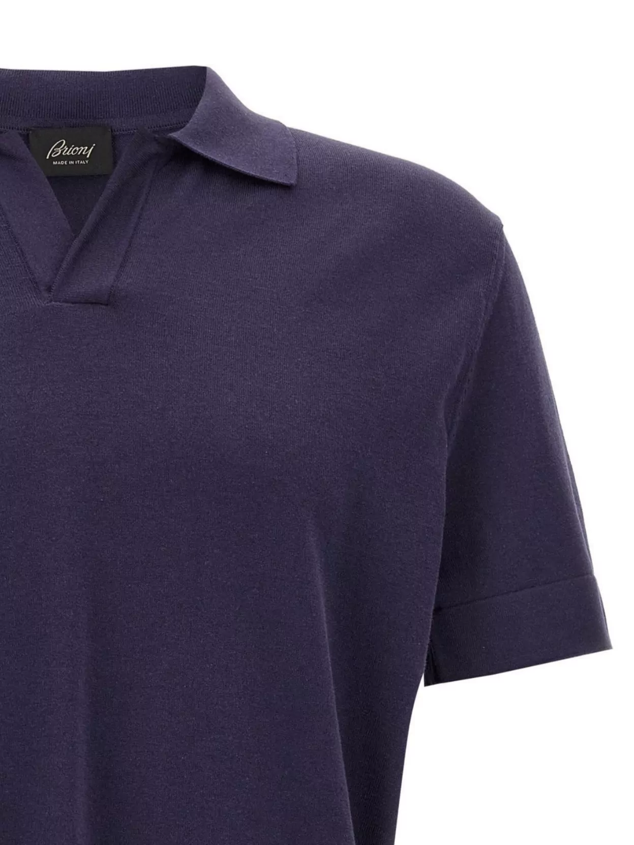 Brioni Short Sleeve Polo Shirt With Side Slits