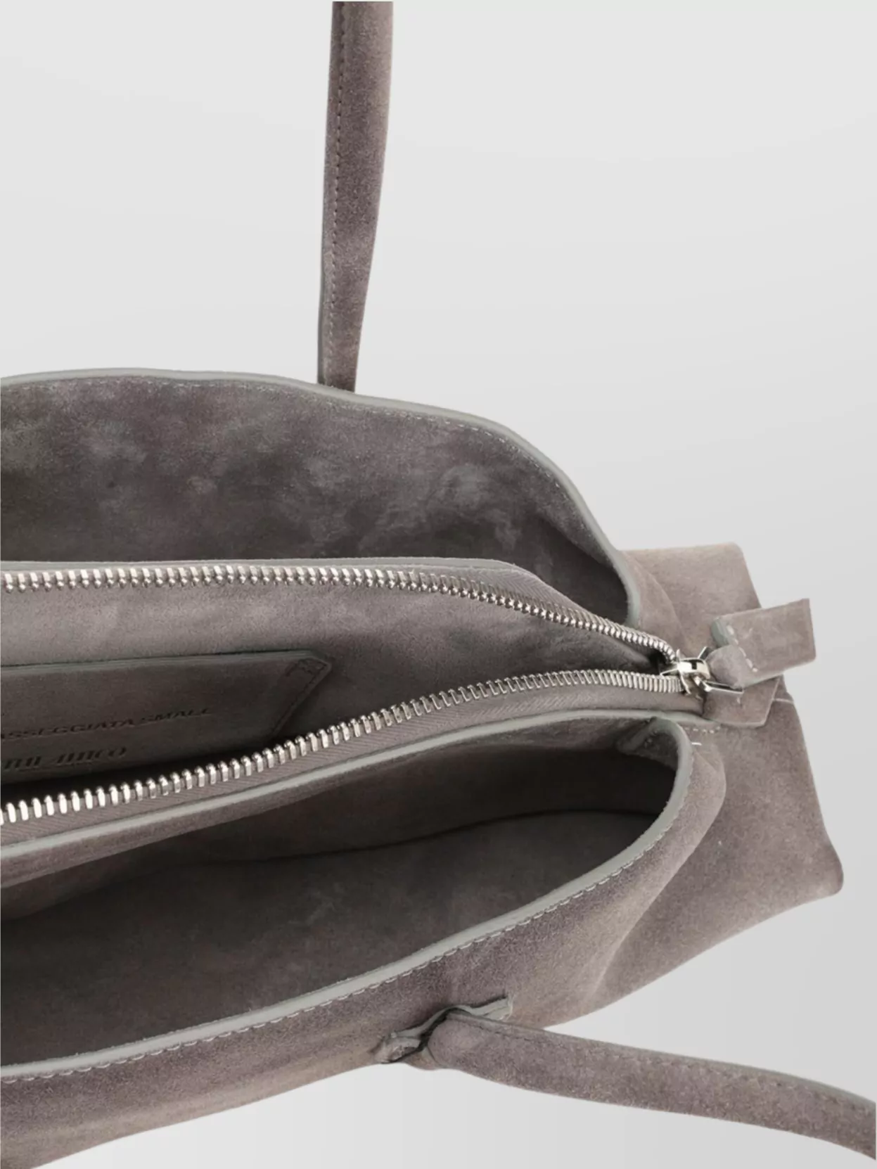 The Attico Small Leather Shoulder Bag With Suede Finish