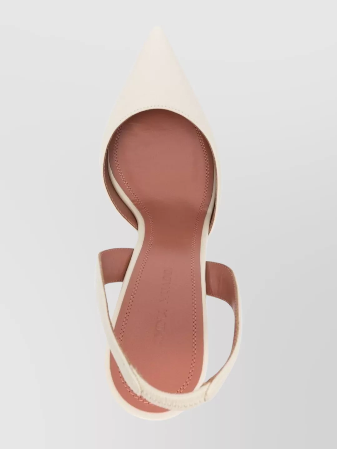 Amina Muaddi Sculptural Heel Leather Slingback Pumps In Neutral