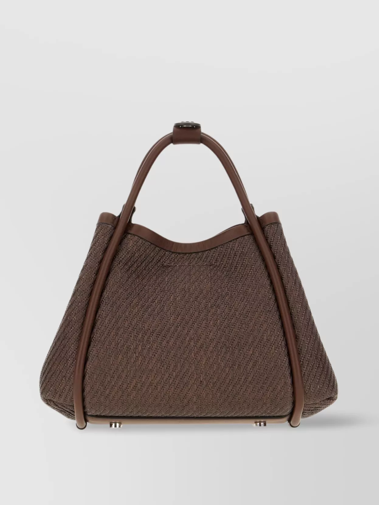 Max Mara Small Marine Tote Bag In Chocolate Fabric