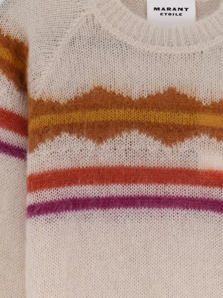 Isabel Marant Etoile Mohair Striped Crew Neck Sweater