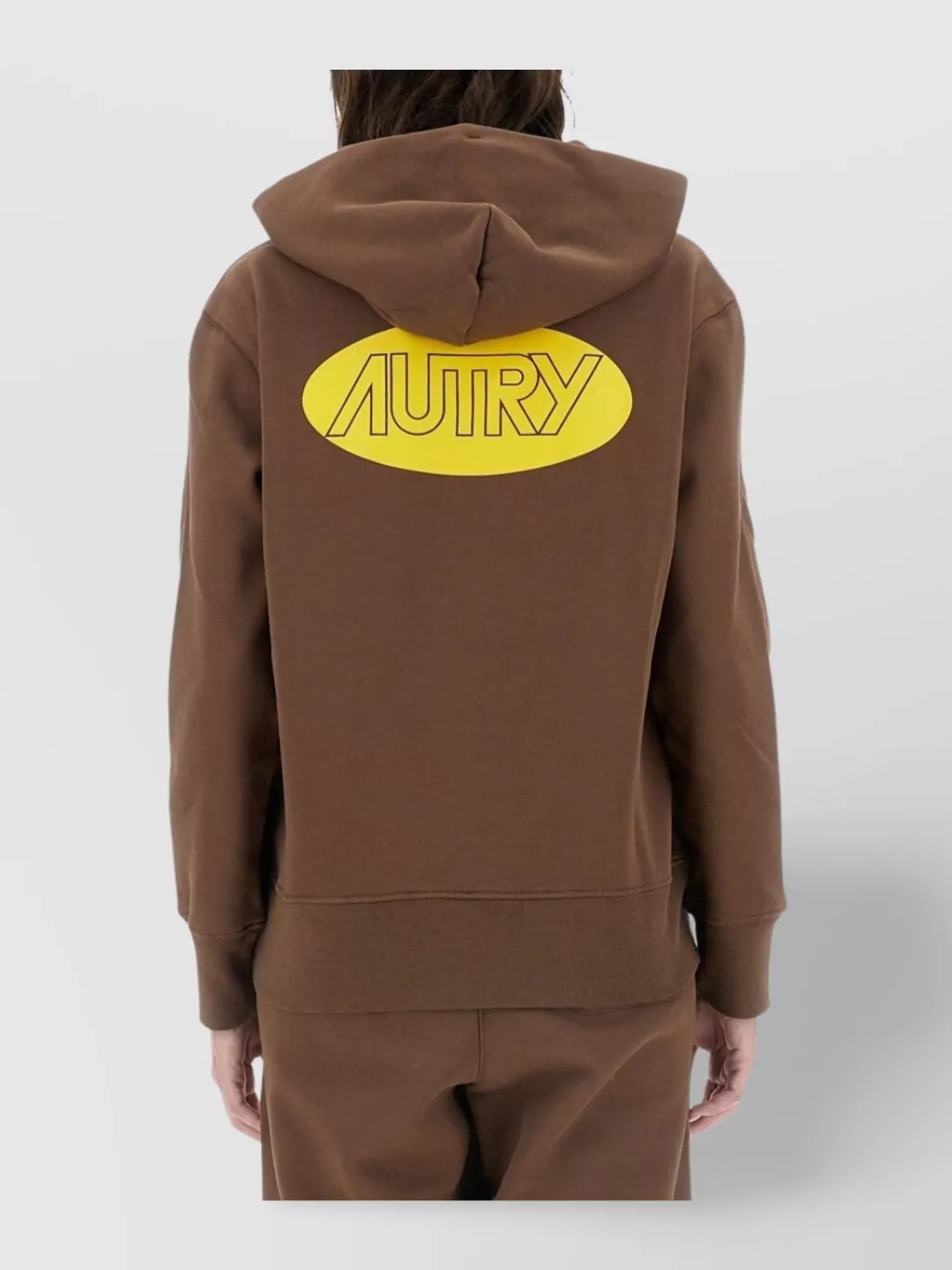 Autry Logo Hooded Sweatshirt With Ribbed Finish