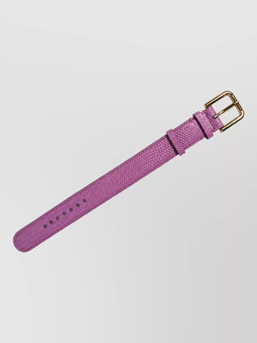 Dolce&Gabbana calf leather textured bracelet