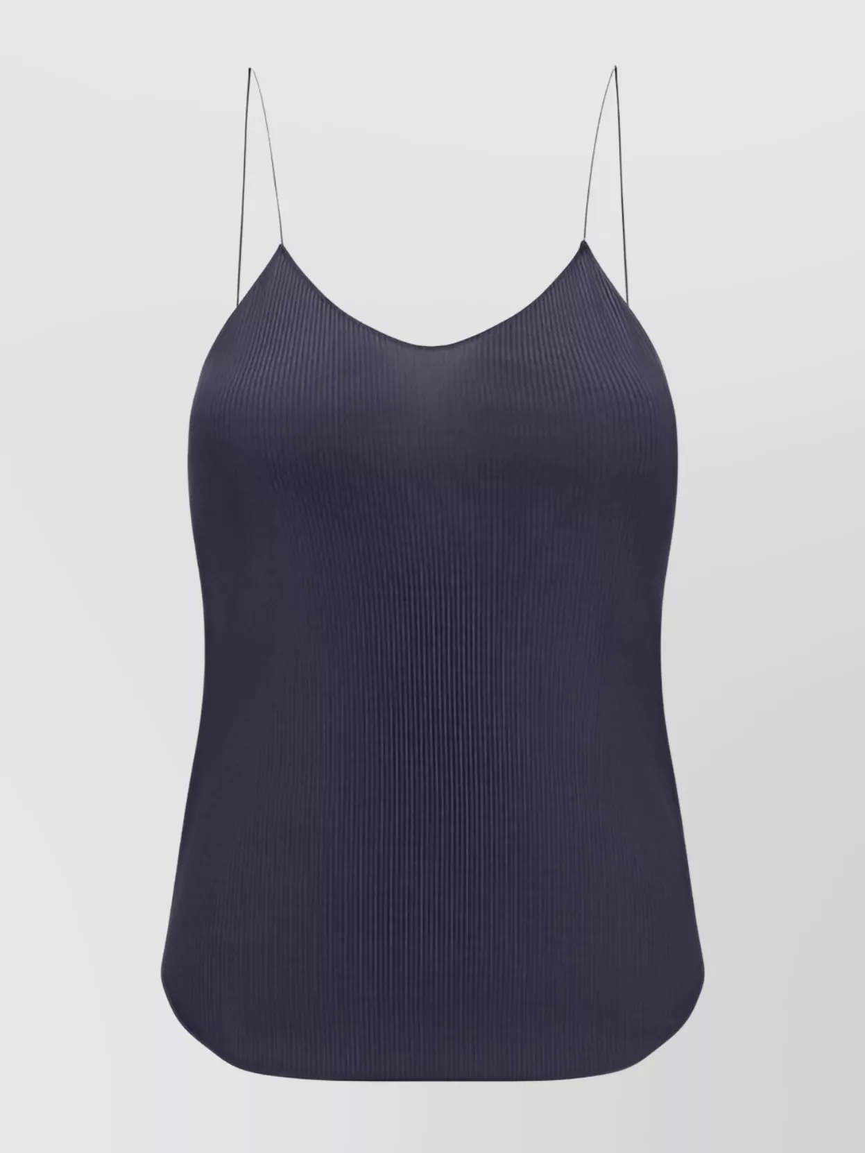 FORTE FORTE RIBBED TOP ASYMMETRIC HEMLINE