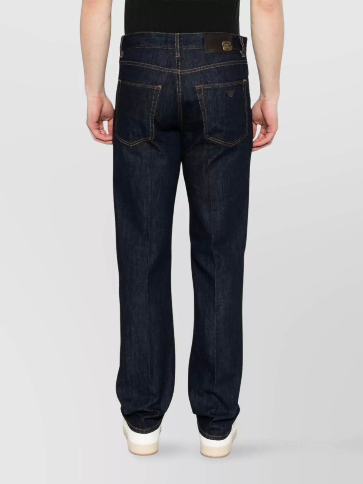 Emporio Armani Five-Pocket Denim Cotton Jeans With Belt Loops