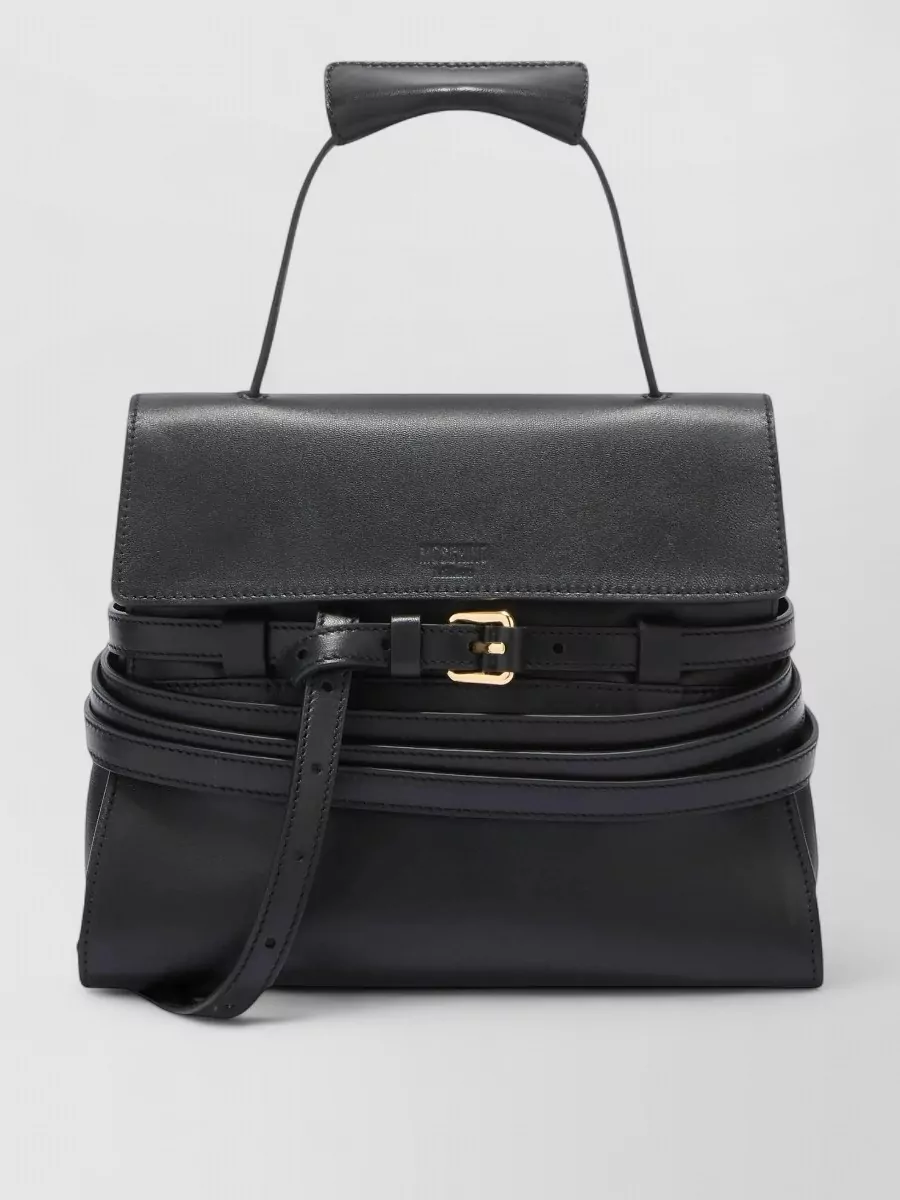 Moschino Leather buckle shoulder bag