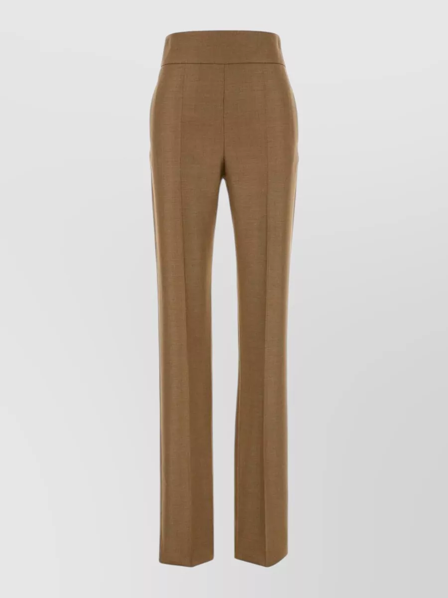 Valentino Garavani silk wool high-rise straight-leg suit trousers