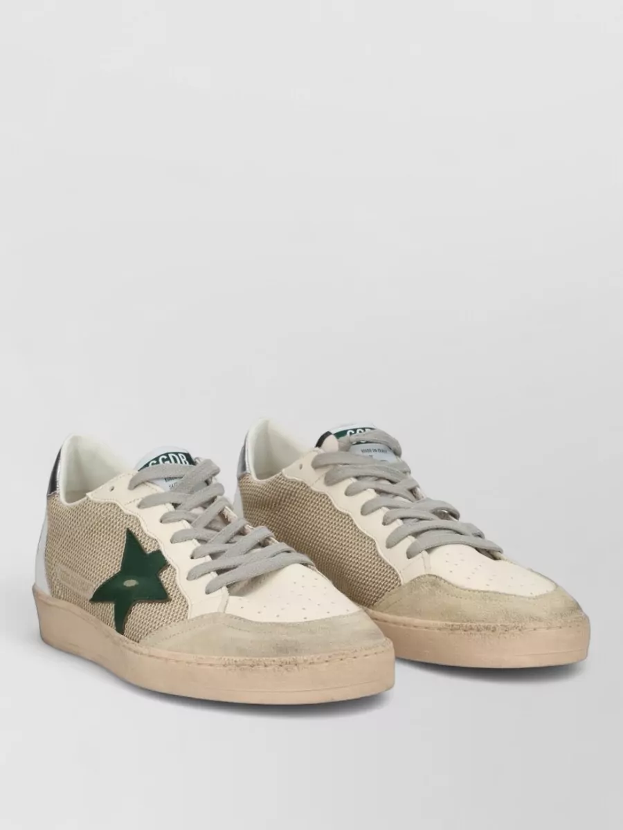 Golden Goose Sneakers Contrast Heel Tab Perforated Toe