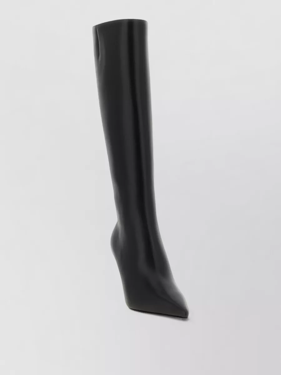 Christian Louboutin Calfskin Leather Knee-High Stiletto-Heel Boots