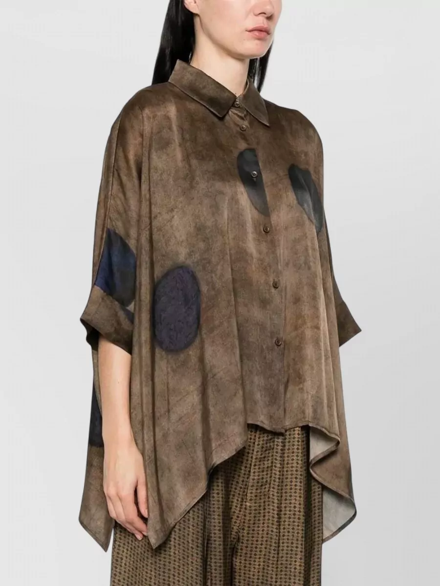 Uma Wang Silk Polka-Dot Button-Up Blouse