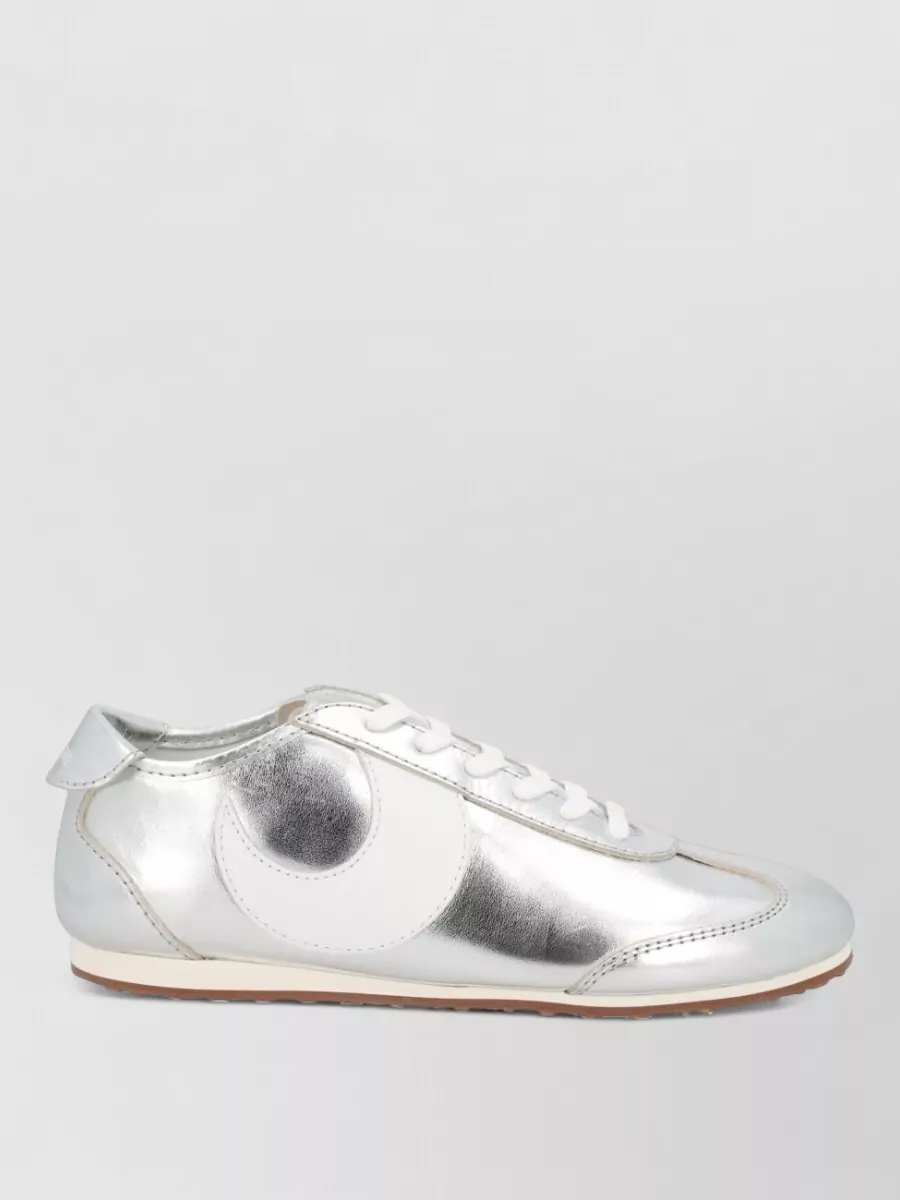 Marine Serre Low Top Metallic Sneakers Rubber Sole