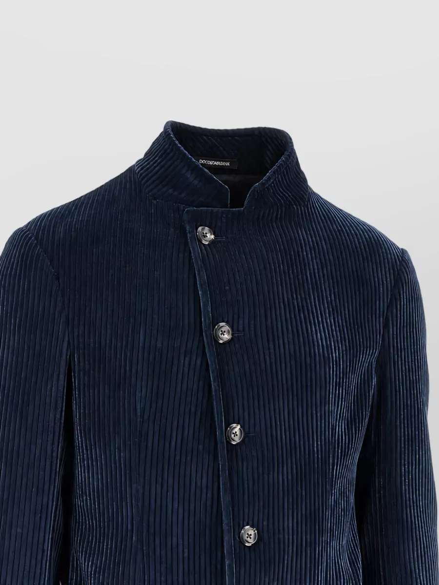 Emporio Armani Corduroy Single-Breasted Blazer