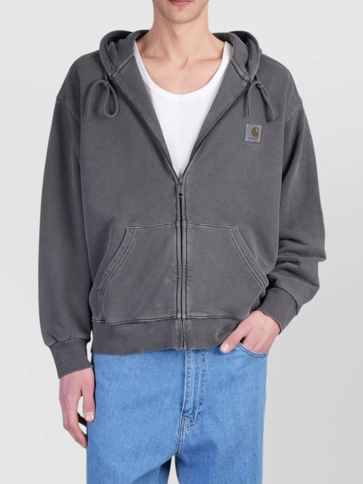 Carhartt Wip Logo Cotton Hoodie With Drawstring Hood
