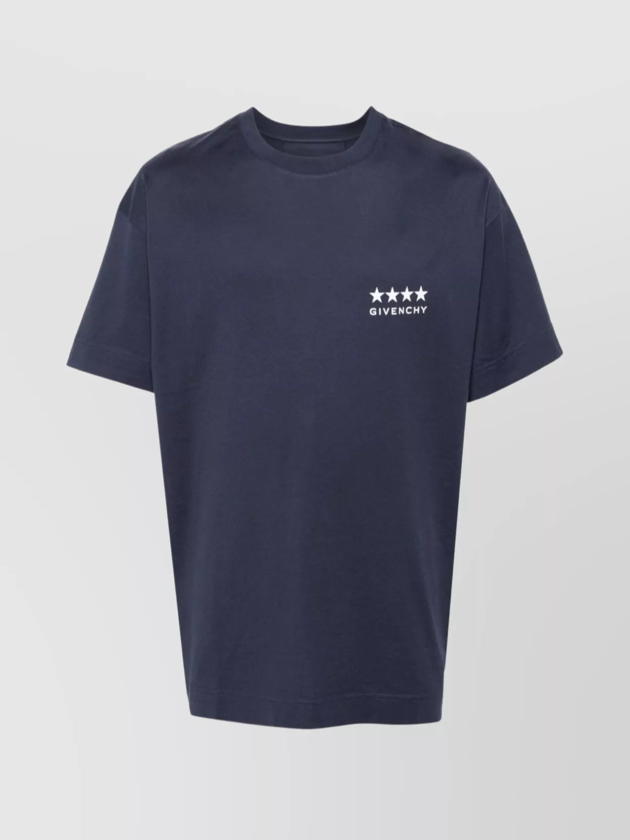 Shop Givenchy Cotton Jersey Crew Neck T-shirt With Contrast Piping
