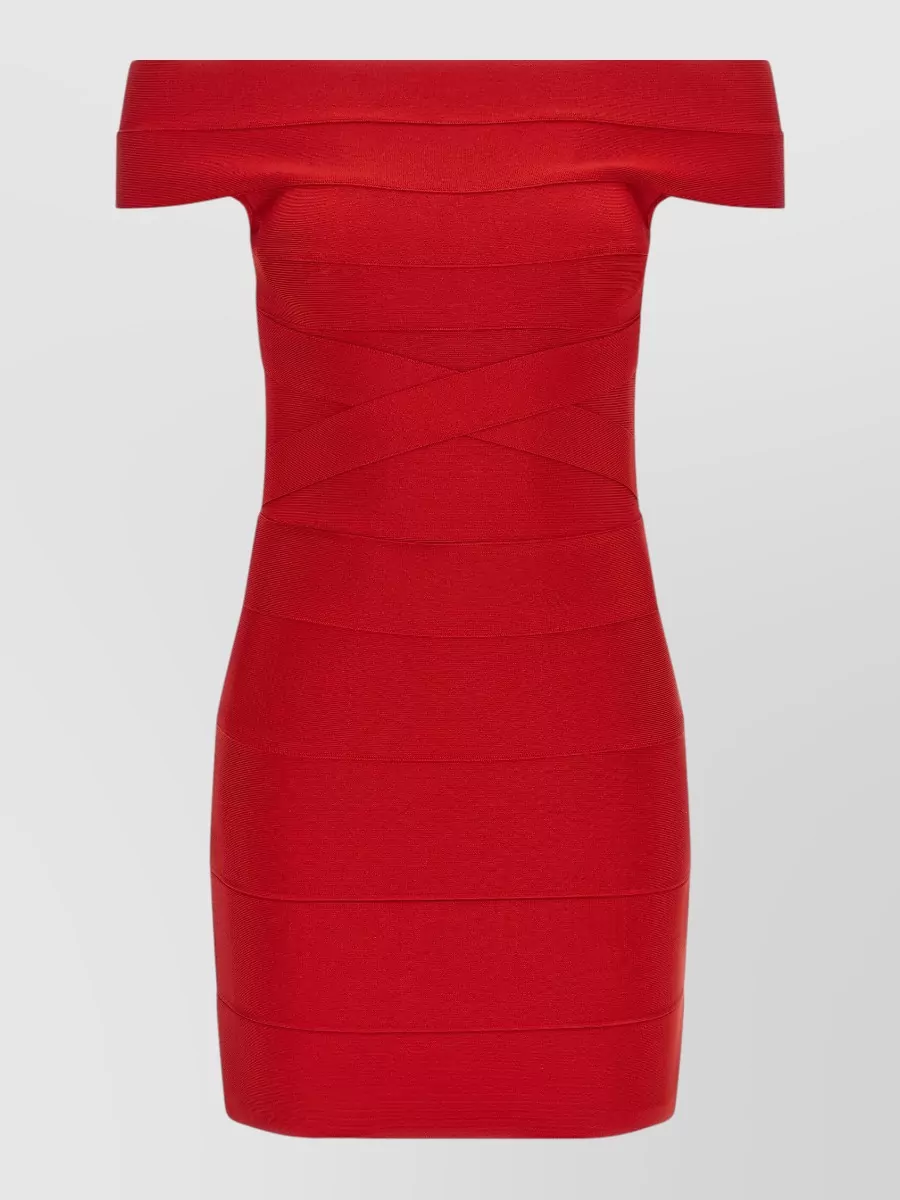 Rotate Birger Christensen off-shoulder bodycon mini dress
