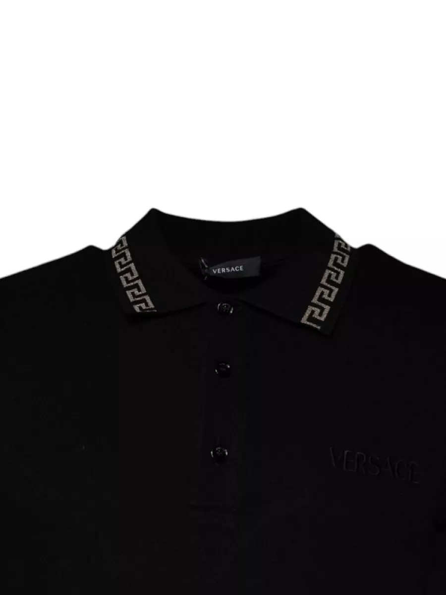 Versace Viscose Short-Sleeve Polo T-Shirt