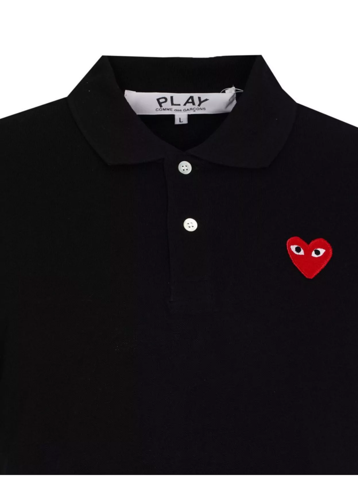 Comme Des Garçons Play Regular Fit Polo Shirt With Short Sleeves