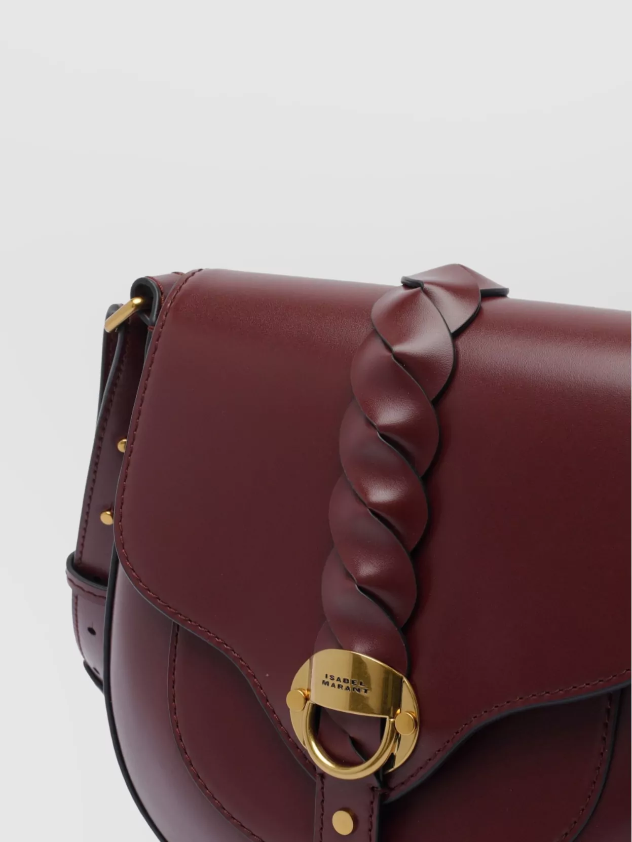 Isabel Marant Crossbody Suede Bag With Adjustable Braided Strap