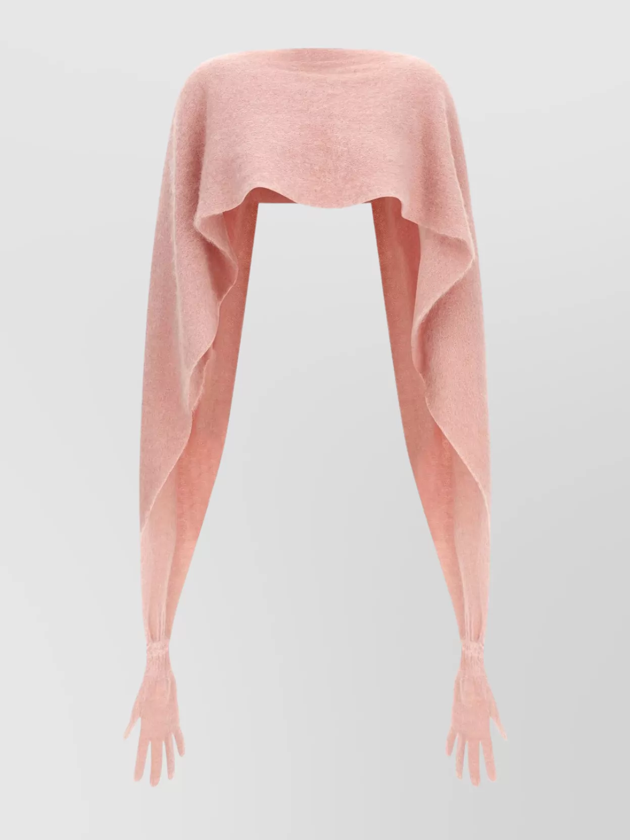 Moschino Draped Cape Gloves Integration In Pink