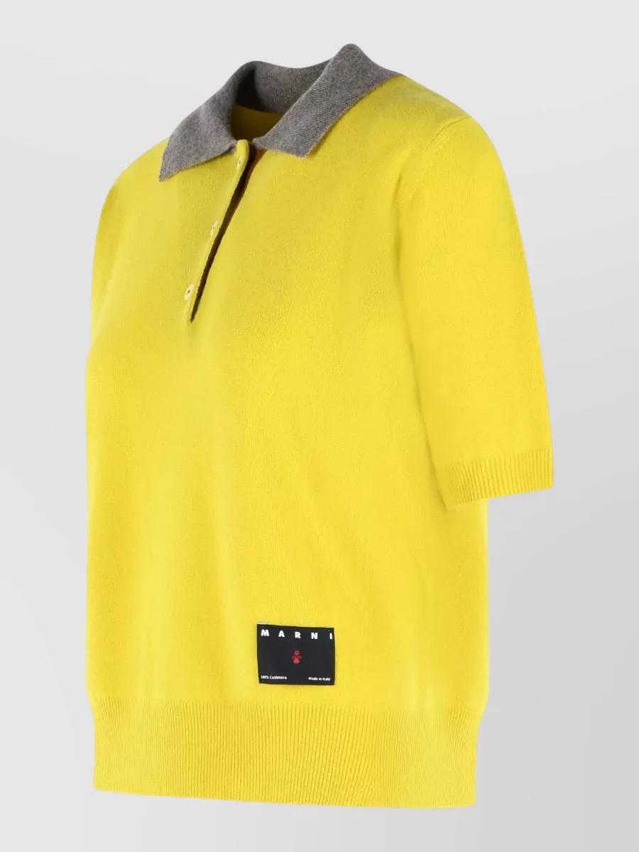 Marni Cashmere Short-Sleeve Polo Shirt