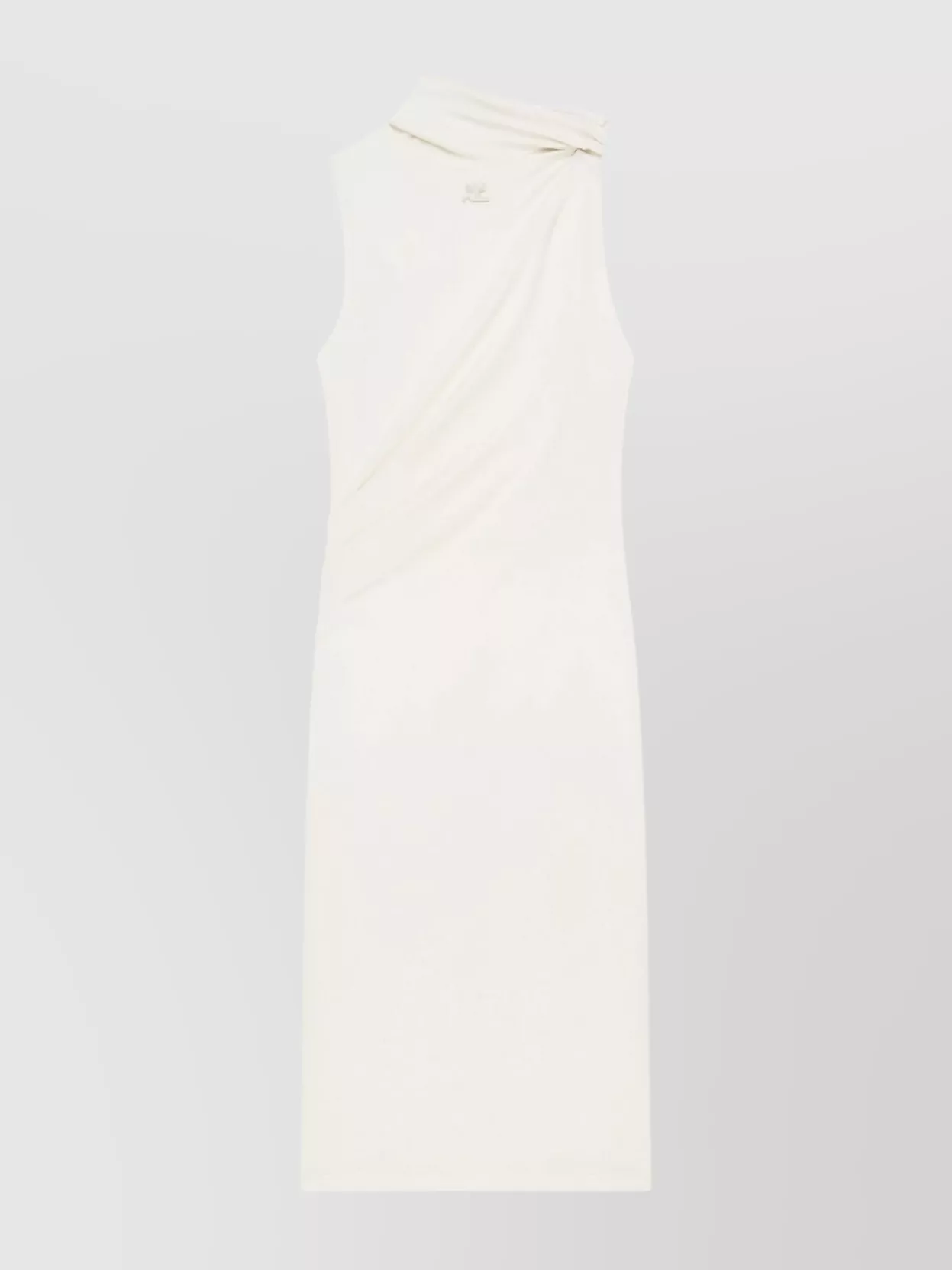 Courrèges Draped Twist Knee-Length Dress