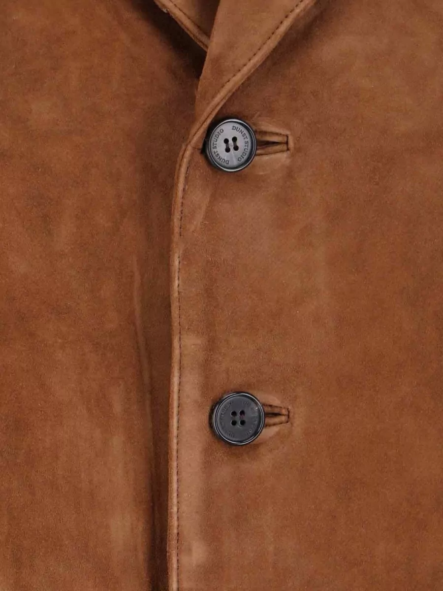 Dunst Leather Single Breasted Coat