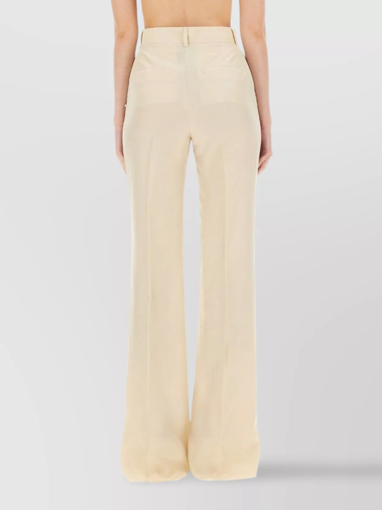 Sportmax Flared High Waist Trousers Pockets