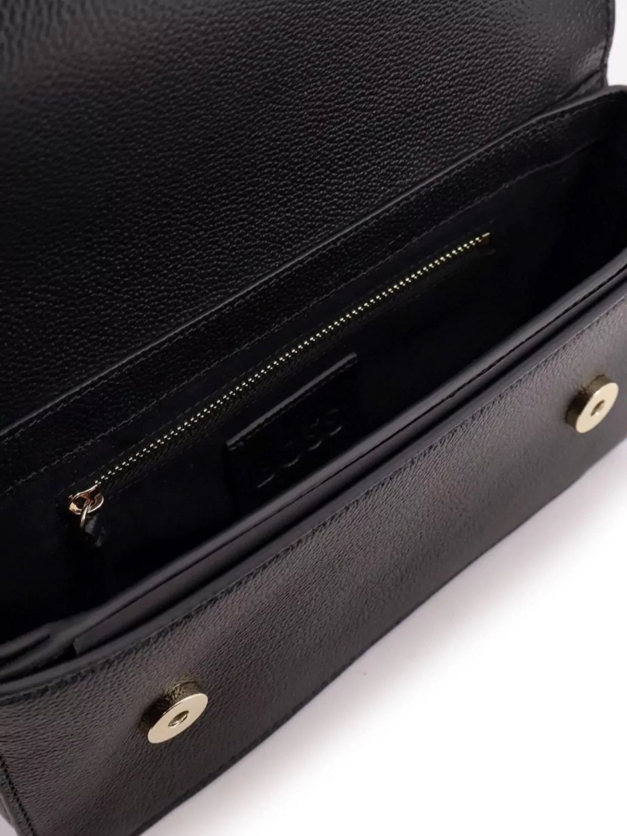 Boss Leather Shoulder Bag Logo Pocket