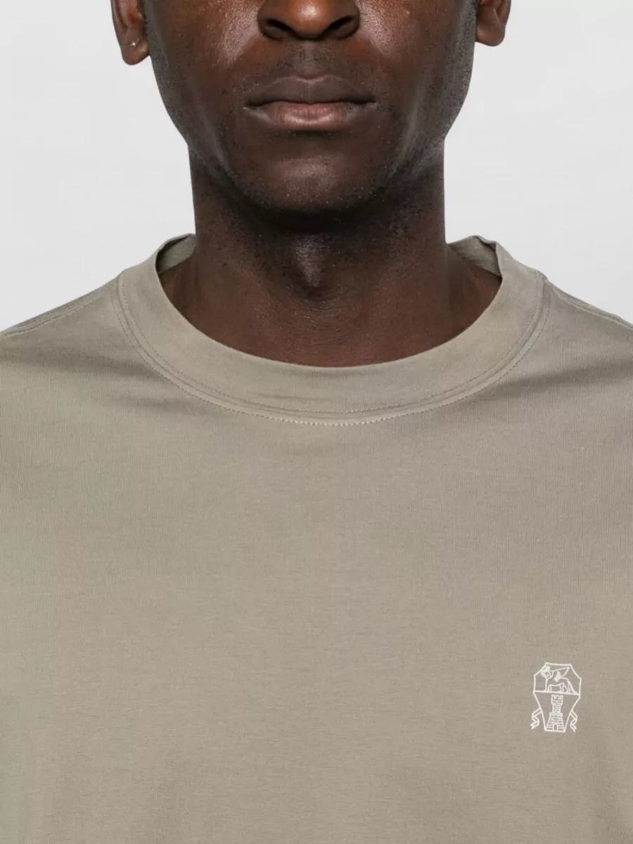 Brunello Cucinelli Cotton T-Shirt Featuring Logo Design