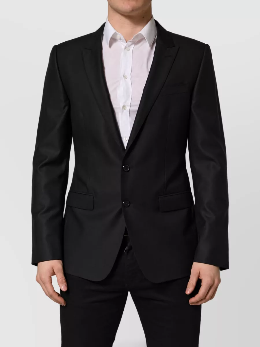 Dolce&Gabbana silk wool single breasted coat