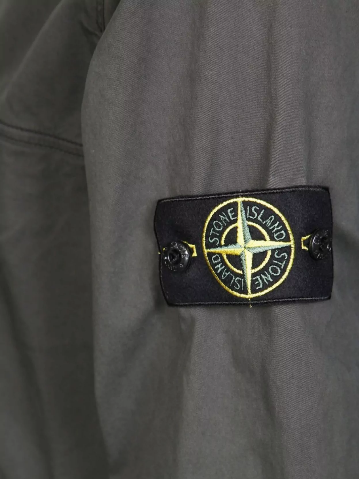 Stone Island Shirt Jacket With Pockets And Collar In Gray