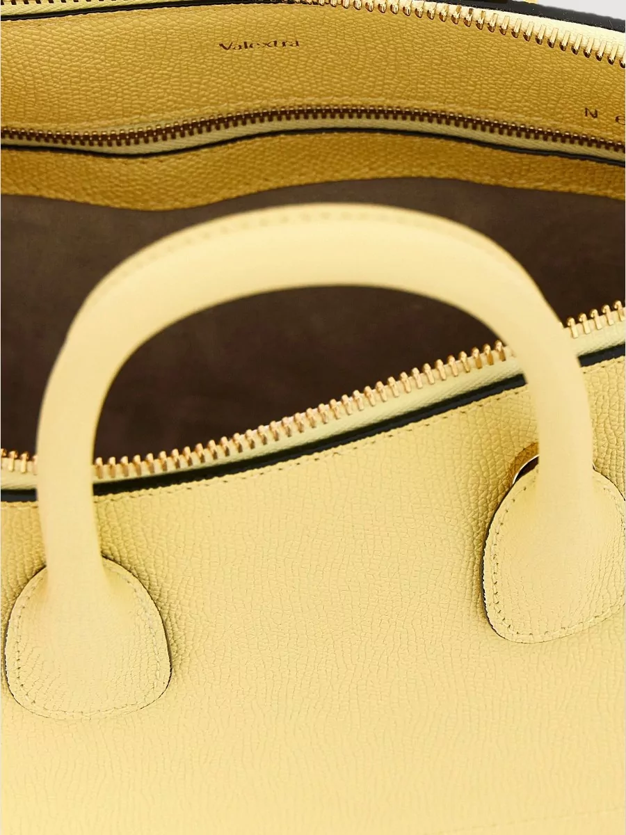 Valextra Mylogo Mini Bag Structured Top Handles Strap