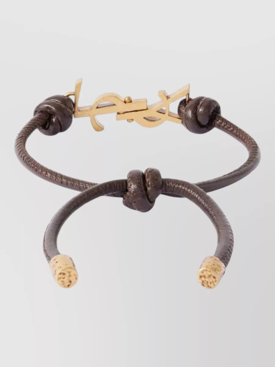 Saint Laurent leather cord bracelet