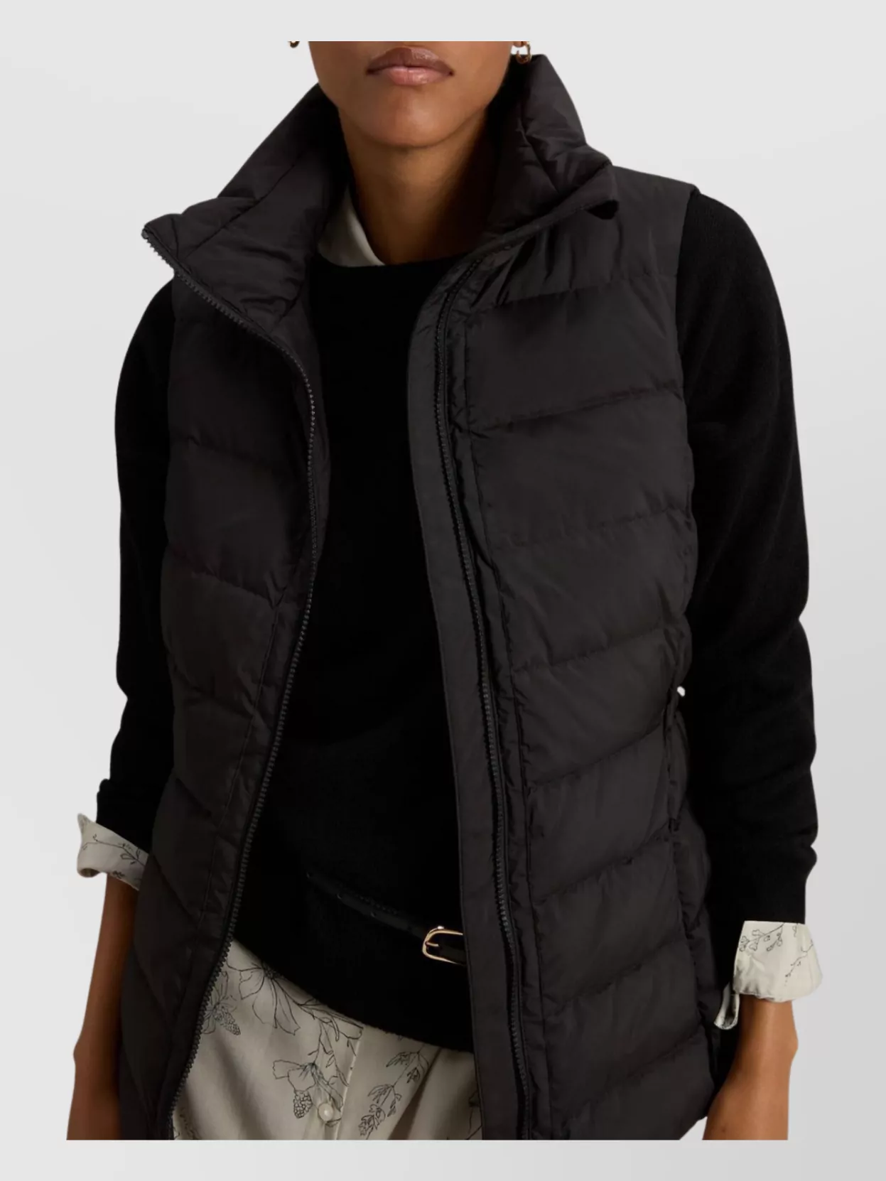 Woolrich Microfiber Padded Vest High Collar
