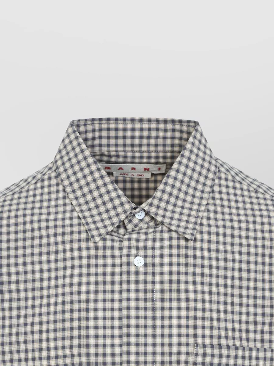 Marni Cotton Micro Check Long-Sleeve Shirt