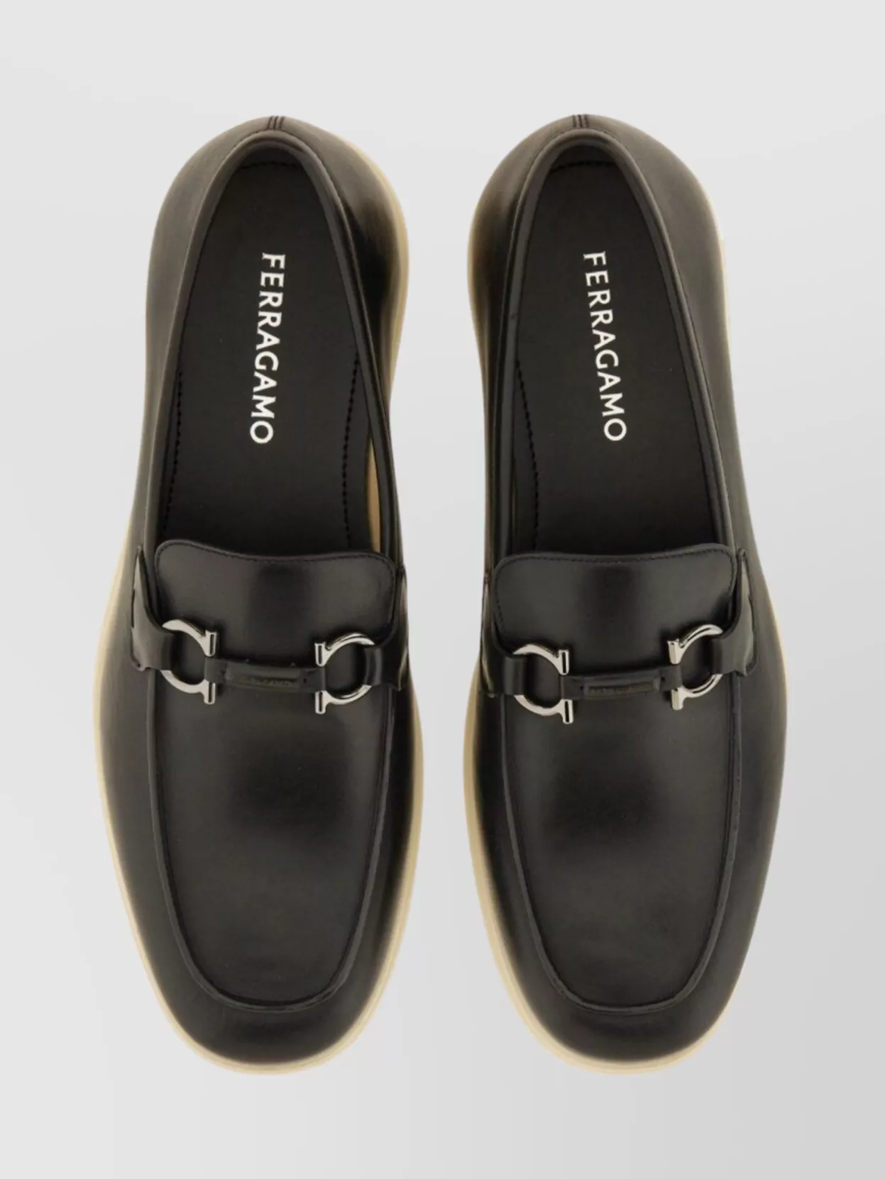 Ferragamo Lace-Up Shoes With Metallic Buckle Detail