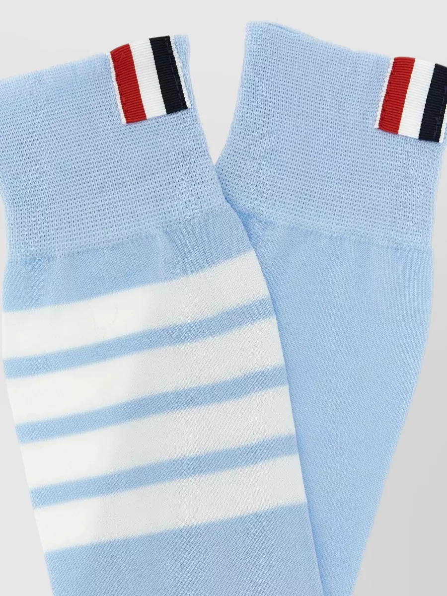 Thom Browne Logo-Intarsia Socks