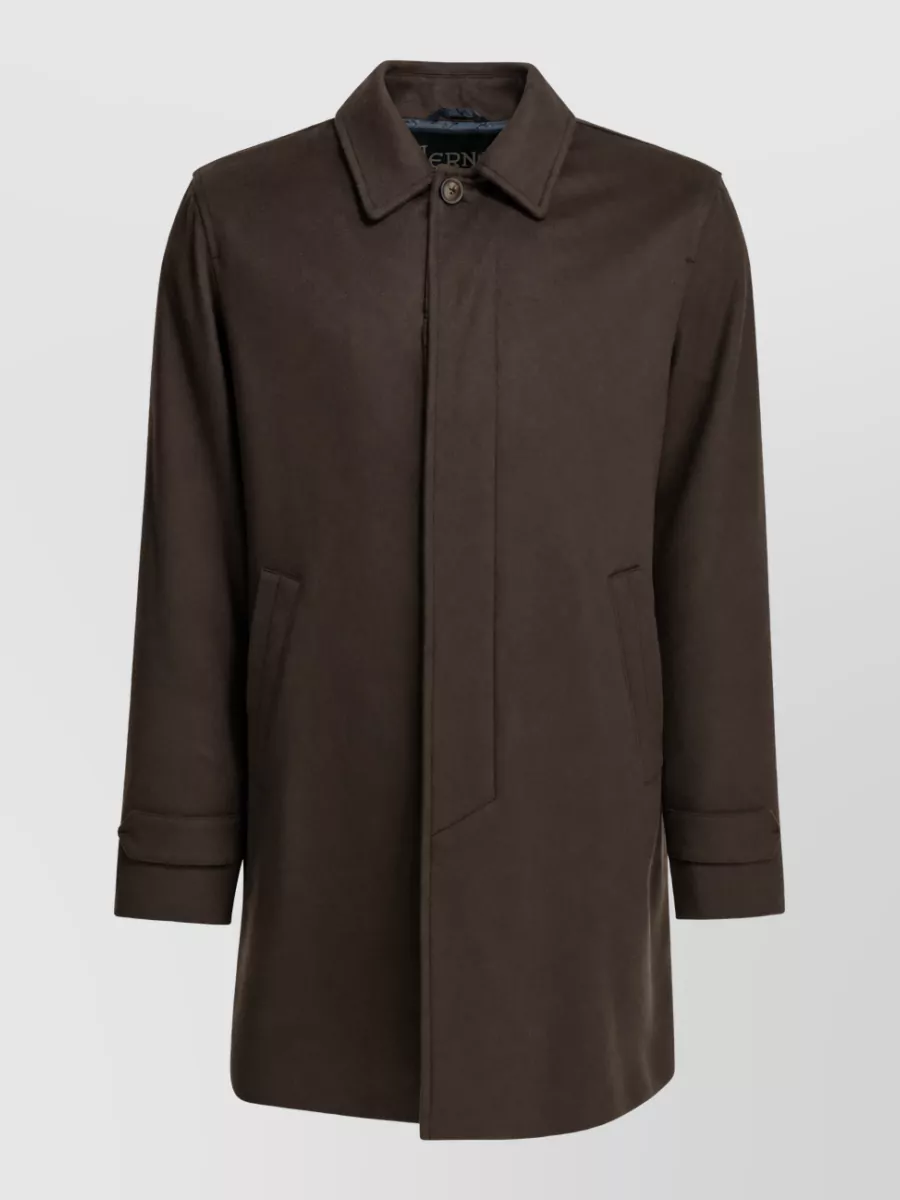 Herno cashmere single breasted coat