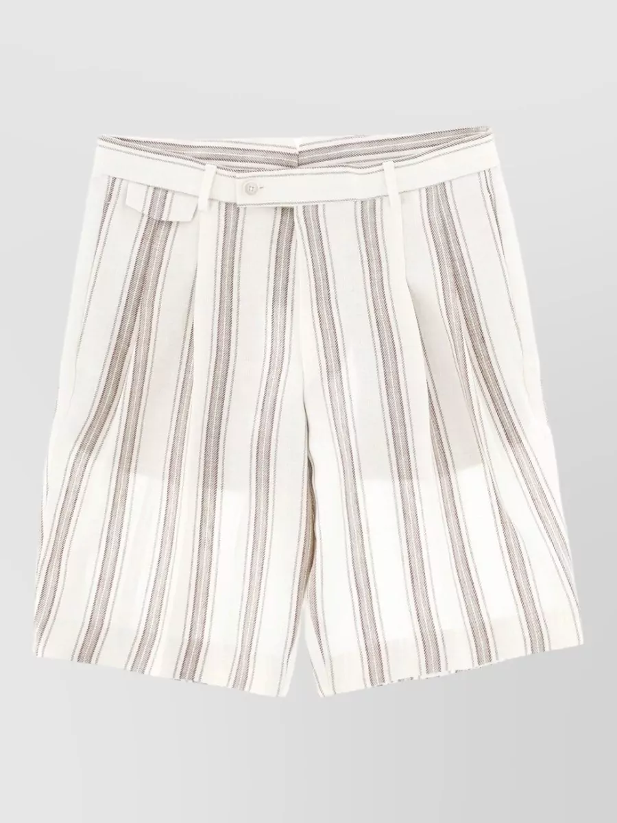 Boss Linen cropped trousers
