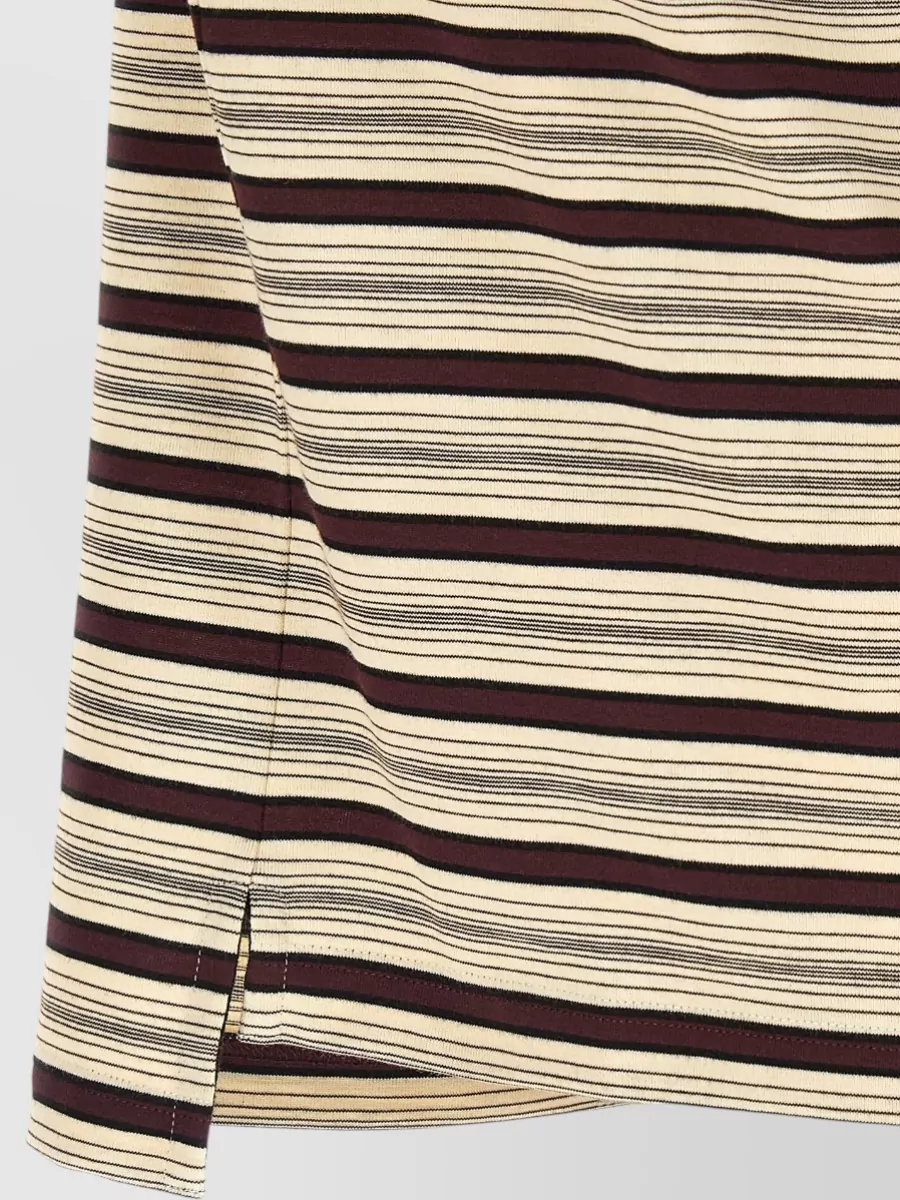 Prada Striped Short-Sleeve Polo Shirt