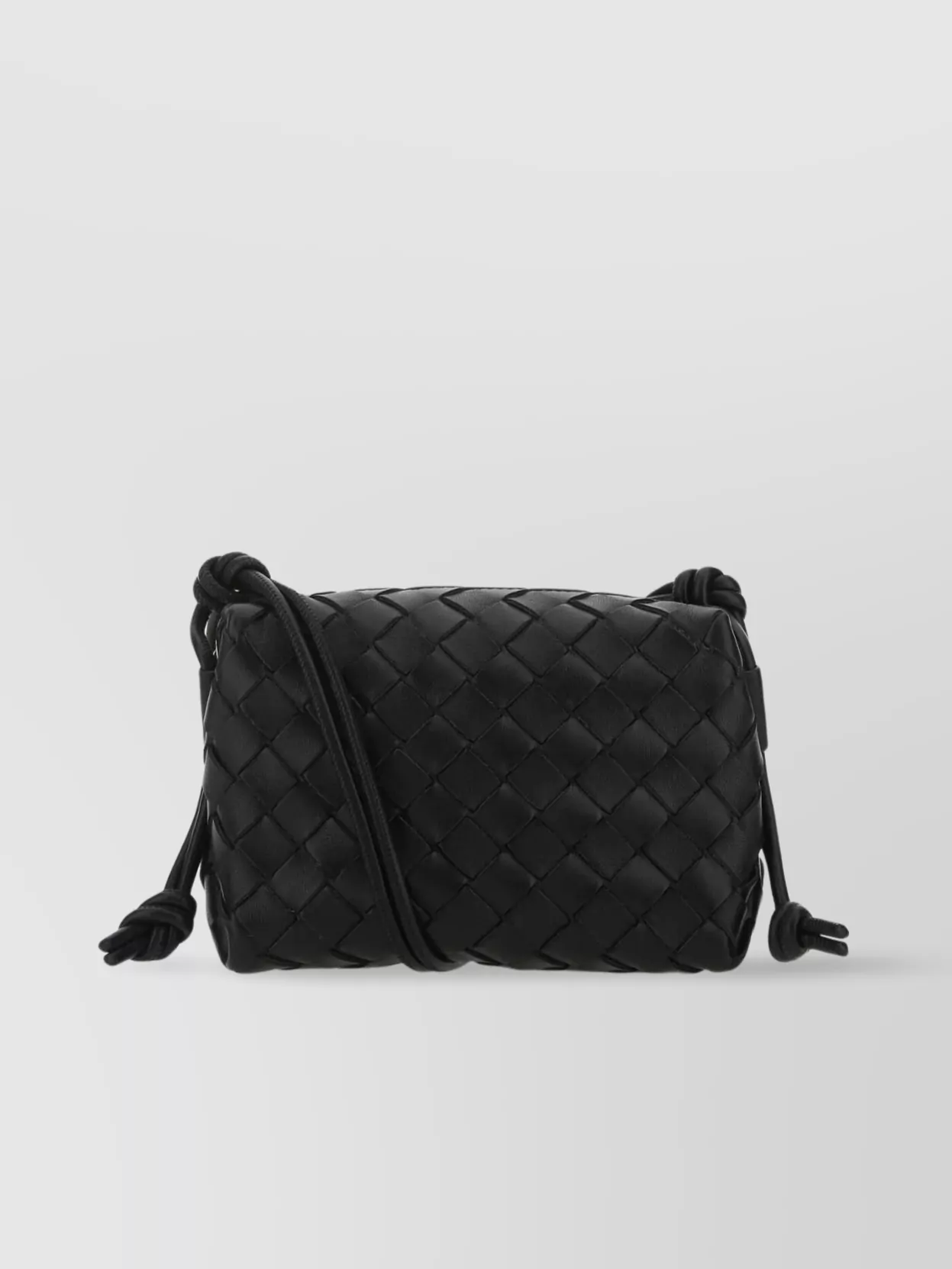 Shop Bottega Veneta Loop Mini Quilted Shoulder Bag In Black