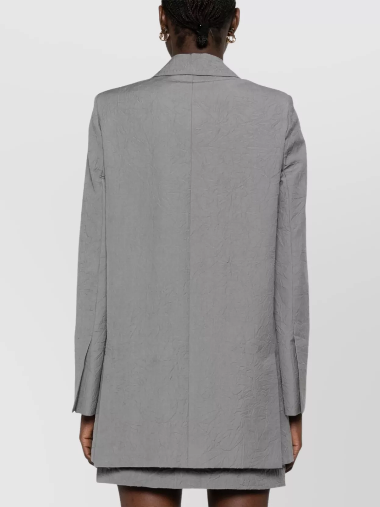 Shop Max Mara Wool Double-breasted Jacket Rear Vents