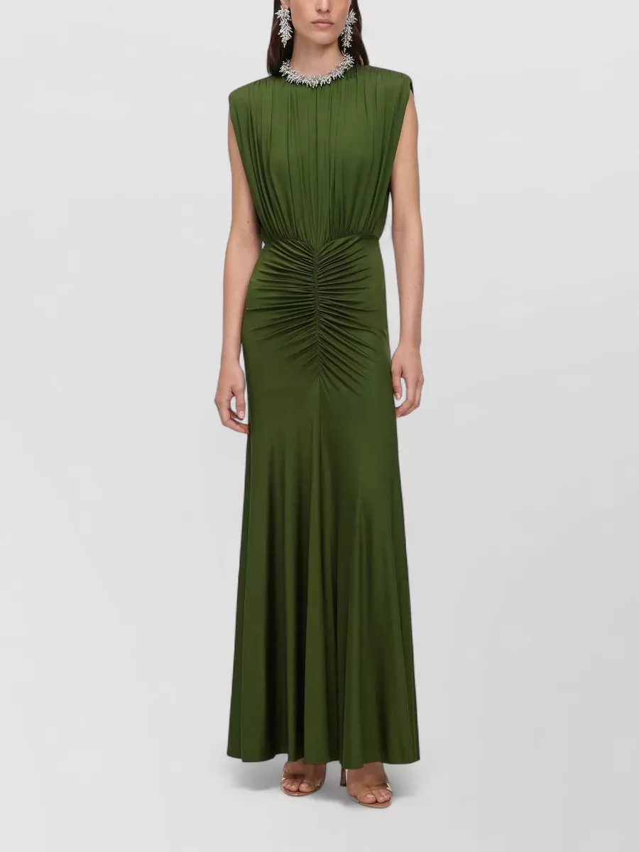 Self-Portrait Gathered jersey maxi dress